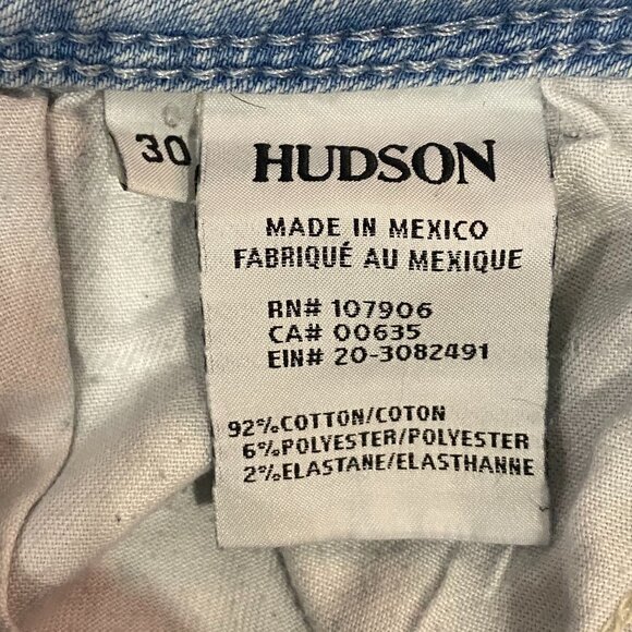 Hudson | Collin Mid Rise Skinny Jean cropped Back Flap Pockets | Size 30 Women's - Picture 10 of 12